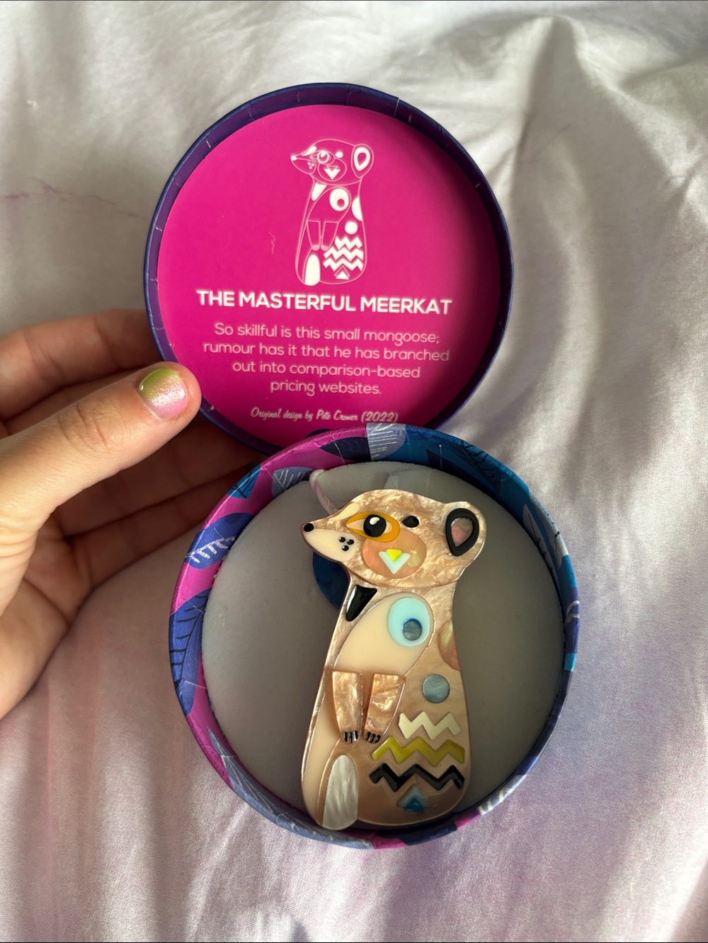 Erstwilder Masterful Meerkat Brooch with Box
